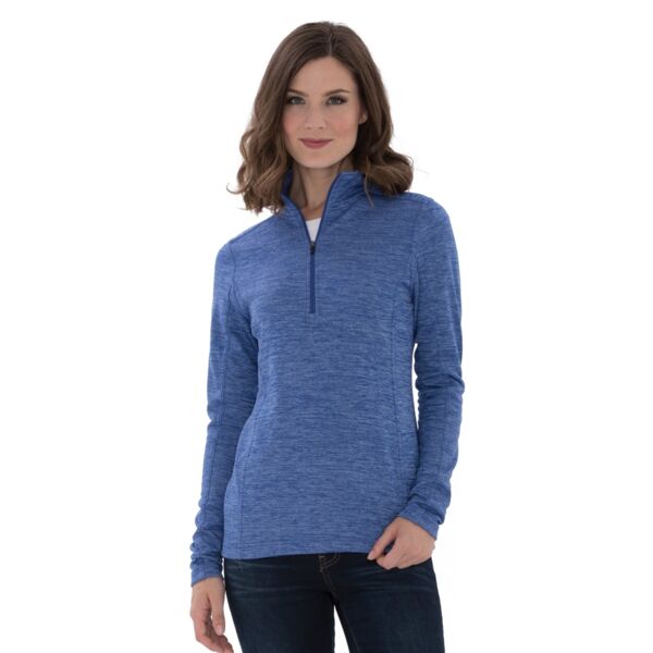 ATC&TRADE; DYNAMIC HEATHER FLEECE 1/2 ZIP LADIES' SWEATSHIRT L2022 Thumbnail