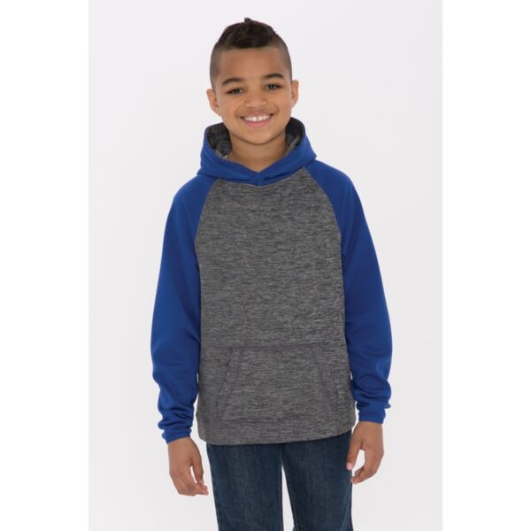 ATC&TRADE; DYNAMIC HEATHER FLEECE TWO TONE HOODED YOUTH SWEATSHIRT Y2047 Thumbnail